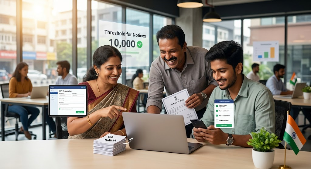 10,000 രൂപ വരെ നോട്ടീസ് ഒഴിവാക്കി; ജി.എസ്.ടി രജിസ്ട്രേഷനിൽ വലിയ ഇളവുകൾ